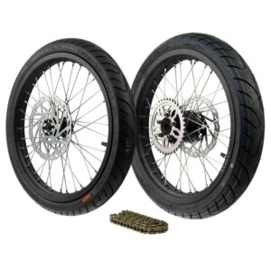 Fr. and Rr. Wheel and Tire Assy. 90 80 x 17 31313-5600Z-001 Super moto wiel set Talaria Sting R MX 3 4 JED WORLD